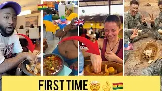 FOREIGNERS REACTION AFTER TRYING GHANAIAN🇬🇭 FUFU FOR THE FIRST TIME 🤯