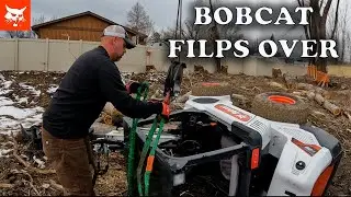 Bobcat L28 Flips Over