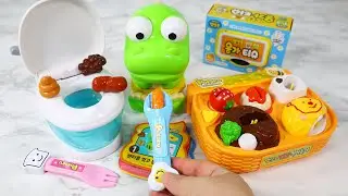 Unboxing Pororo Crong Eating and Potty training Popping Flush Toy ASMR Videos