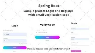 Spring Boot Login and Register with send email verification code | Multiple access role