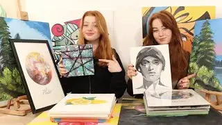 OUR ART COLLECTION 2021 *20 DIY Acrylic Painting Canvas Wall Art Ideas | Ruby and Raylee