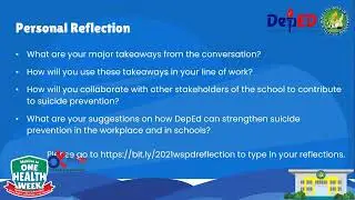 Virtual Activity on the Observance of the World Suicide Prevention Day