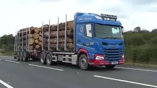 Extreme Truckspotting on a Windy A75 Pt1
