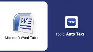 Auto Text/Microsoft Word 2007/Howrah Youth Computer Training Center