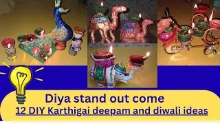 Diy Karthigai deepam diya stand outcome 🪔Check out full video of making in description 