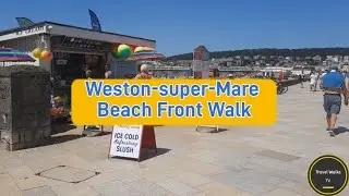 Weston-super-Mare Beach Front Walk 4K