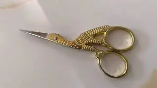 Stork Scissors Gold Embroidery Scissors