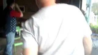 Coin Slot Trick - Man Drops Coin in Glass with Butt