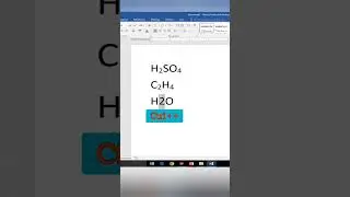 chemistry formula kaise type kare #msoffice