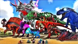 Sobrevivi 100 Dias Domando Dinossauros E Dragões Lv 2000+ & Chocando Ovos Para F... (ARK SUPER MODS)