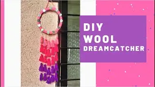 diy woolen dreamcatcher wall hanging art and craft | easy way