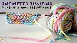 uncinetto tunisino facile: montare le maglie e punto base