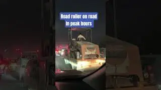 Road roller on road 🛣️ in peak hours #roadroller #roadrollers #roadmachinery #roadmachine