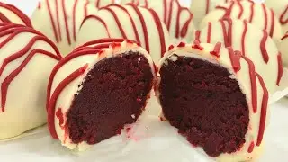 How To Make Red Velvet Truffles | White Chocolate Cake Truffles (Tutorial)