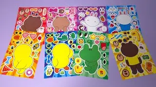 [Toys ASMR] Satisfying with Decorate Sticker Book Line Friends BROWN CONY SALLY CHOCO LEONARD #437
