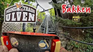 Mine Train Ulven Roller Coaster On Ride Front Seat 4K POV Bakken 2023 08 05