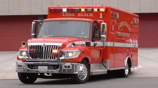 Long Beach Fire Dept. Rescue 1 (Reserve) Responding
