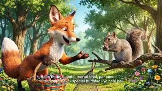 Story of Fox and Squirrel, lombri aur gilahri ki kahani