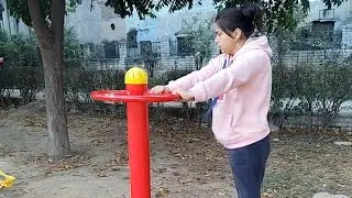 Aaj mene ki open gym me workout 