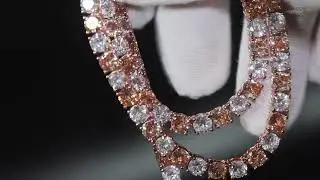 Champagne Diamond Tennis Chain | Tennis Chain | rose gold tennis chains | diamond tennis chain