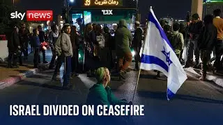 Hundreds of Israelis protest against ceasefire which they say is 'surrender' to Hamas