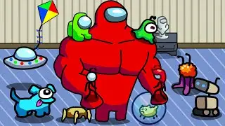 Among Us Every day life pets and Buff crewmate Animation