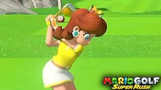 Mario Golf Super Rush Daisy vs Ninji vs DK vs Yoshi in Ridger Lake