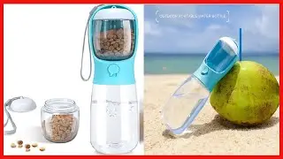 AVELORA Dog Water Bottle,Portable pet Water Bottle with Food Container,Outdoor Portable Water