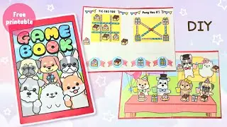 DIY Kawaii Dogs Party Game Book 🐶 How to Make Playable Paper Craft | Free Printable