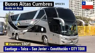 AUTOBUS LUKSUSOWY 180&deg; W CHILE 🇨🇱 | Altas Cumbres Santiago &ndash; Constituci&oacute;n (Marcopolo G7 Volvo)