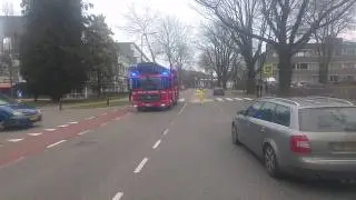 (Duitse Leenhoogwerker) **PRIMEUR** brandweer Renkum/doorwerth met spoed naar gebouwbrand A50