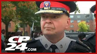 Toronto Police Service Chief Myron Demkiw participates in prayer walk