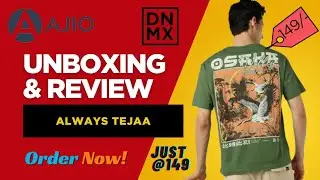 🔥 Ajio DNMX Back Printed T-Shirt Review | Stylish Men&rsquo;s T-Shirt Only ₹149