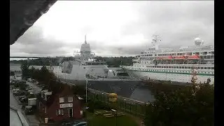 NATO ВМС Фрегат УРО Нидерландов HNLMS Evertsen F805 - сквозь шлюзы Кильского канала Full Video