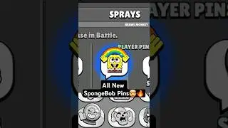 All New SpongeBob Pins Animation!🤯 Brawl Stars Sneak Peeks #brawlstars #bs #shorts