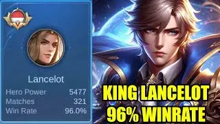 Top Global No.1 Lancelot 96% winrate Gameplay - Savage build & Hack Damage zero death
