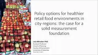 Policy options for healthier retail food environments in city-regions: Solid Measurement Foundation