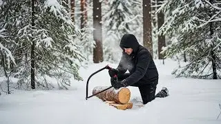 Winter Survival Camping | Alone with One Tent in the Snow