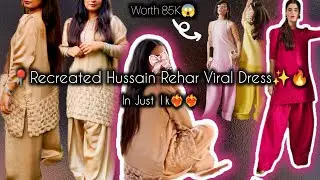 ✨Recreating Hussain Rehar Viral Farshi Shalwar ❤‍🔥| From 85K to 1K😱creation in budget💵#hussainrehar 