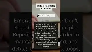 Top 5 best programming practices