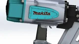 Air pressure nail gun in Solidworks Model