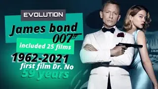 James Bond Evolution over time (1962-2021) | Evolución de James Bond a lo largo del tiempo