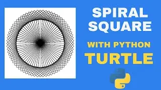 How to Draw a Rotating Square Spiral with Python Turtle | Turtle Graphics Tutorial