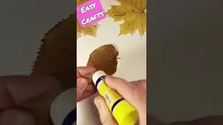 Осенние поделки из листьев 🍁💖 ПТИЧКА Easy Crafts DIY