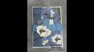 Fancy Fold card using Stampin' Up! Wildly Flowering DSP
