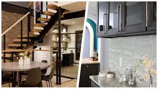 75 Medium Tone Wood Floor And Brick Wall Dining Room Design Ideas You'll Love 🪴