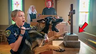 K9 Dog Won&rsquo;t Stop Barking at Church Cross &mdash; What Was Hidden Behind It Left Everyone Speechles