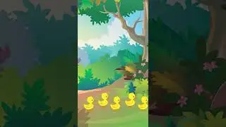 Five Little Ducks 🦆 | Counting Song for Kids #Shorts