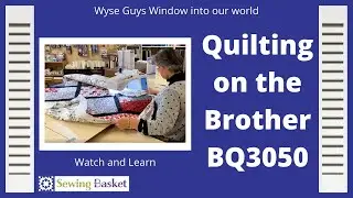 Watch us quilt on the Brother BQ3050 with the Mu-vit foot.  See a demo of quilting a lap sized quilt