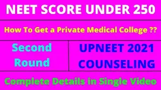 NEET Score Under 250 || UPNEET 2021 || Complete Details in Single Video || Caring Doctor